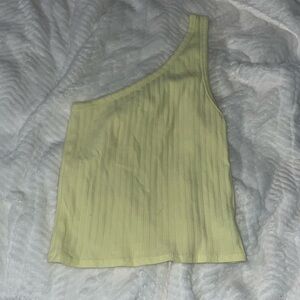 Yellow American Eagle one-shoulder tank Size M